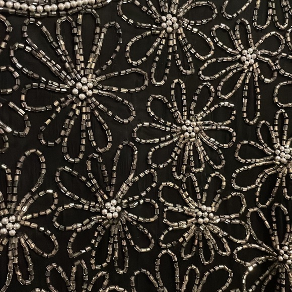 Vintage Papéll Boutique beaded black top - Picture 3 of 5
